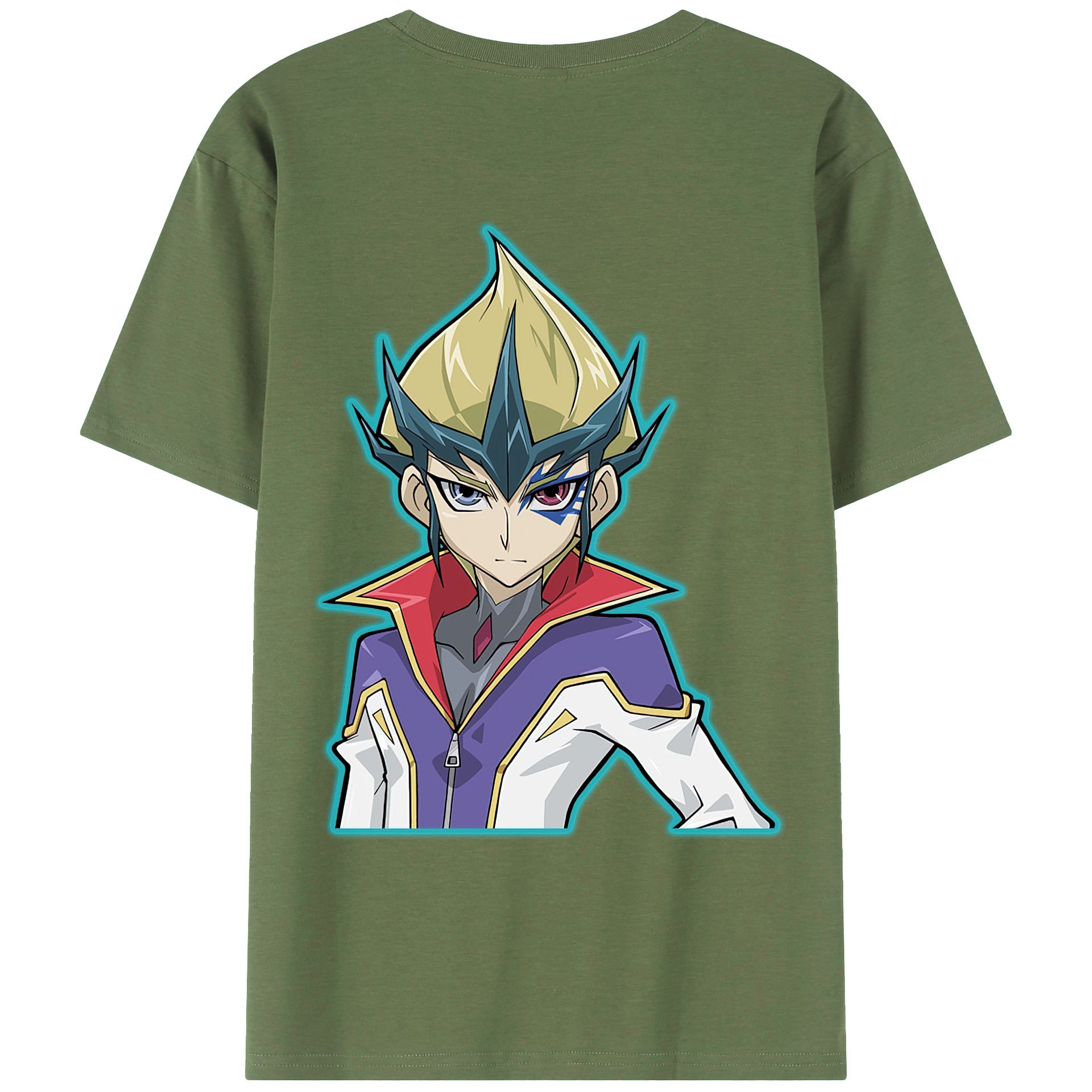 （画像用） 遊☆戯☆王 Yu-Gi-Oh! 綿100％ メンズ半袖Tシャツ（バックプリント） 通気性